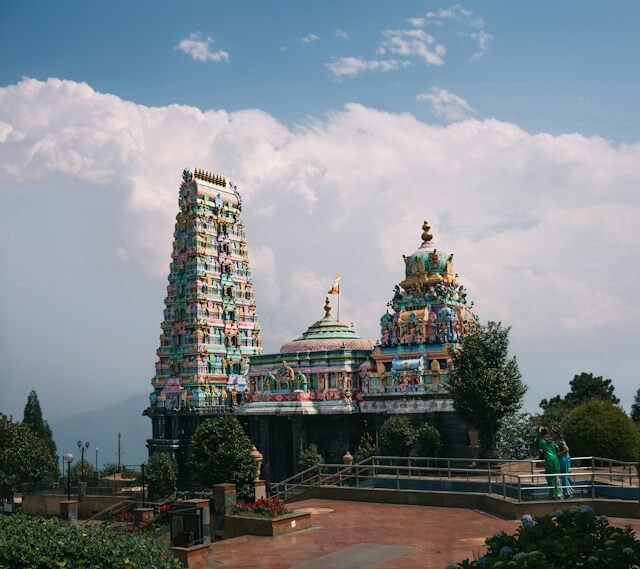 namchi-outdoors Namchi temple exterior in Sikkim.